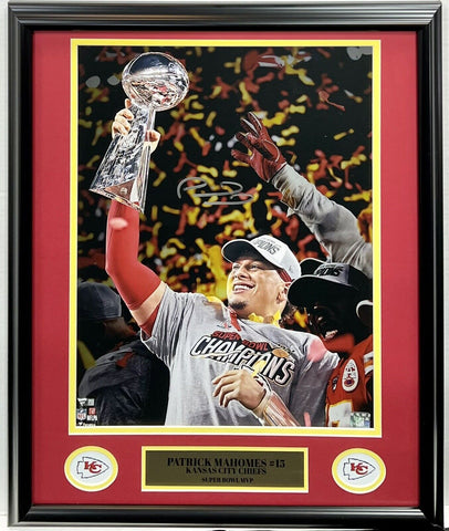 Patrick Mahomes Chiefs SIGNED 16x20 Super Bowl Mvp Photo Framed Auto Fanatics