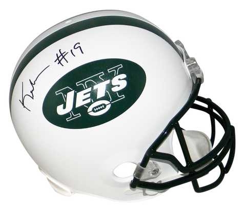 KEYSHAWN JOHNSON SIGNED NEW YORK JETS FULL SIZE THROWBACK HELMET JSA