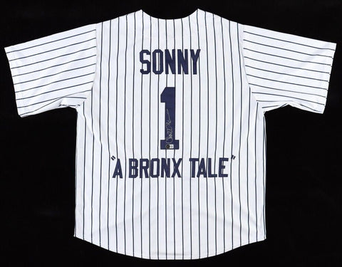 Chazz Palminteri "Sonny" Signed New York Yankees Jersey (Beckett) A Bronx Tale