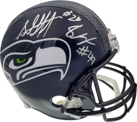 SHAQUEM & SHAQUILL GRIFFIN AUTOGRAPHED SEAHAWKS FULL SIZE HELMET MCS 134367