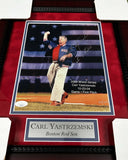 Carl Yastrzemski Signed Autographed Photo Framed to 14x17 w/ Inscription JSA