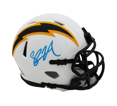 Shawne Merriman Signed Los Angeles Chargers Speed Lunar NFL Mini Helmet