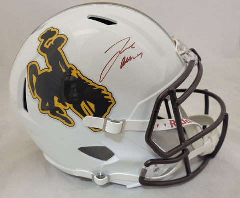 JOSH ALLEN SIGNED WYOMING COWBOYS F/S SPEED REPLICA HELMET BECKETT QR