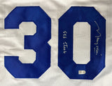 Maury Wills Los Angeles Signed White Baseball Jersey 586 Steals Sports Integrity