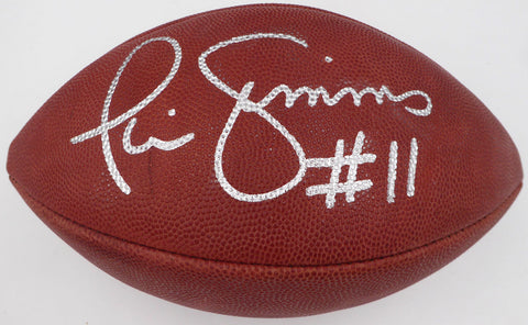 Phil Simms Autographed NFL Leather Football New York Giants Beckett QR #BH26909