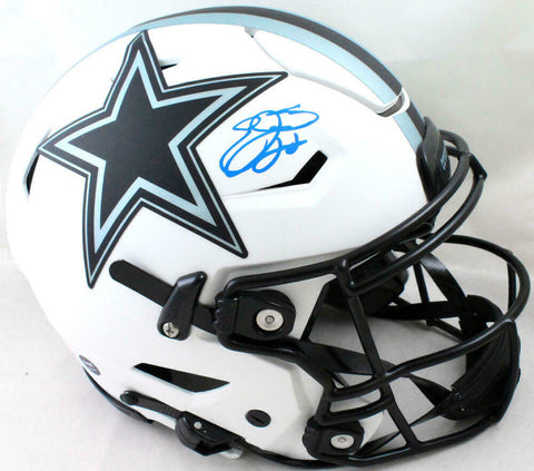 Emmitt Smith Autographed Cowboys Full Size Lunar SpeedFlex Helmet -BAW Hologram