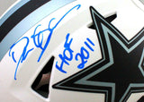 Deion Sanders Signed Cowboys Lunar SpeedFlex F/S Helmet w/HOF - Beckett W *Blue