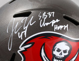 John Lynch Signed Buccaneers F/S 97-13 Speed Helmet W/HOF SB Champs-BeckettWHolo