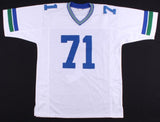 Walter Jones Signed Seahawks Jersey Inscrbd "HOF 14" (JSA COA) 9xPro Bowl Tackle