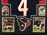 FRAMED HOUSTON TEXANS DESHAUN WATSON AUTOGRAPHED SIGNED JERSEY BECKETT COA