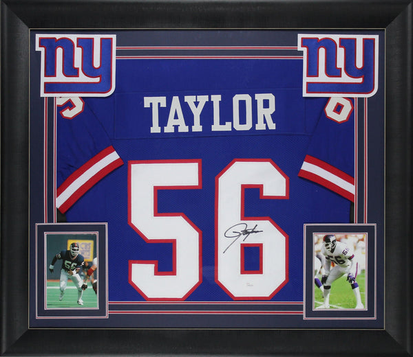 Lawrence Taylor Authentic Signed Blue Pro Style Framed Jersey BAS or JSA Wit