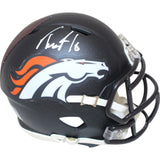 Troy Franklin Autographed Denver Broncos 24 Speed Mini Helmet Beckett 48006