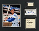 Ernie Banks Signed Cut Signature Matted 14x18 Display (JSA COA) Mr Cub