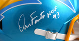 Dan Fouts Autographed Chargers F/S Flash Speed Helmet w/ HOF- Beckett W Hologram