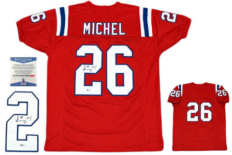 Sony Michel Autographed SIGNED Jersey - Beckett Authentic - Red