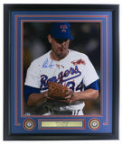 Nolan Ryan Signed Framed Texas Rangers 16x20 Blood Photo BAS