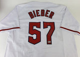 Shane Bieber Signed Cleveland Indian Jersey (Beckett) 2020 Cy Young Award Winner