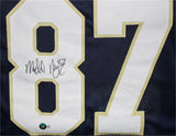 Michael Mayer Autographed/Signed College Style Blue Jersey BAS 36978