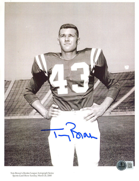 Tom Brown Autographed Green Bay Packers 9x11 Photo Beckett 47877