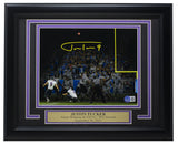 Justin Tucker Signed In Yellow Framed Baltimore Ravens 8x10 Spotlight Photo BAS