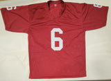 BAKER MAYFIELD AUTOGRAPHED SIGNED COLLEGE STYLE XL JERSEY W/ BECKETT QR