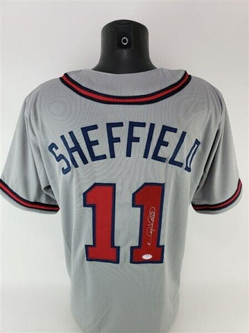 Gary Sheffield Signed Atlanta Braves Road Jersey (PSA COA) 500 Home Run Club