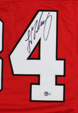 Ladd McConkey Signed Georgia Custom Red Jersey