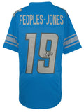 Donovan Peoples-Jones (LIONS) Signed Blue Custom Jersey - (SCHWARTZ SPORTS COA)