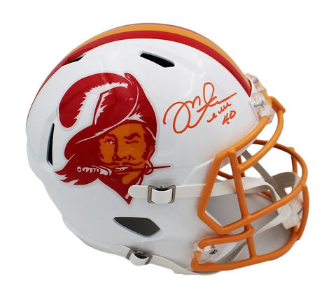 Mike Alstott Signed Tampa Bay Buccaneers Speed Full Size Throwback NFL Helmet