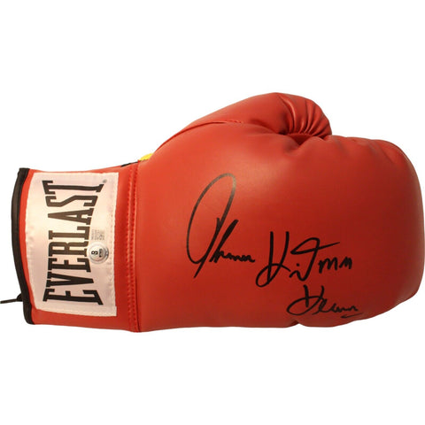 Tommy Hearns Signed Red Right Boxing Glove Hitman Beckett 44777