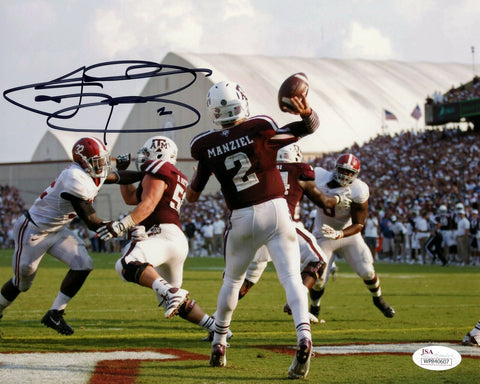 JOHNNY MANZIEL SIGNED AUTOGRAPHED TEXAS A&M AGGIES VS ALABAMA 8x10 PHOTO JSA