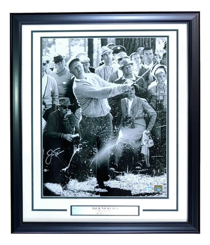 Jack Nicklaus Signed Framed 16x20 PGA Golf Photo Steiner+Golden Bear Holos