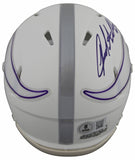 Vikings Jared Allen Signed 2024 On Field Alt Speed Mini Helmet BAS Witnessed