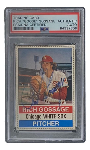 Rich Goose Gossage Signed White Sox 1976 Hostess #77 Trading Card PSA/DNA