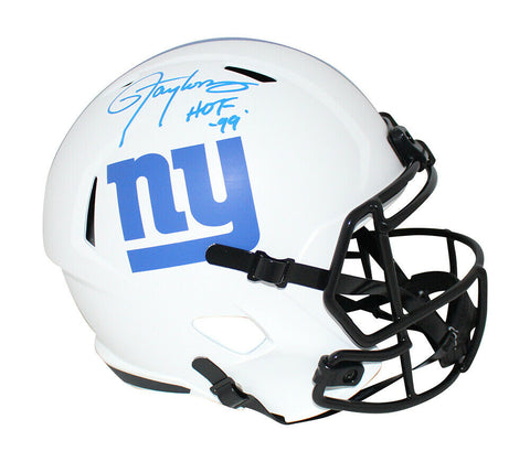 Taylor Lawrence Autographed New York Giants F/S Lunar Helmet HOF BAS 33961