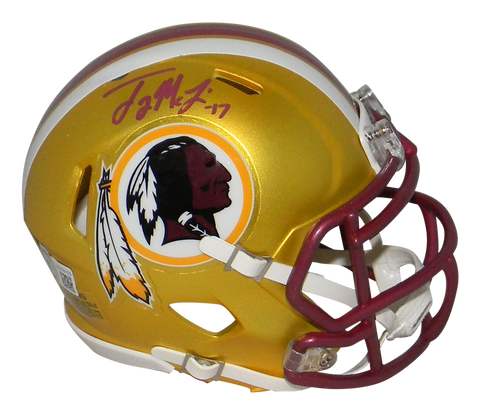 TERRY McLAURIN SIGNED WASHINGTON REDSKINS BLAZE SPEED MINI HELMET BECKETT