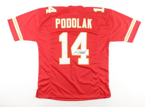 Ed Podolak Signed Kansas City Chiefs Jersey (JSA COA) Super Bowl IV Running Back