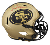 49ers George Kittle Signed Rave Full Size Speed Rep Helmet W/ Case BAS Witnessed