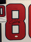 FRAMED HOUSTON TEXANS ANDRE JOHNSON AUTOGRAPHED SIGNED JERSEY JSA COA