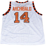 NATE TINY ARCHIBALD SIGNED UTEP MINERS #14 BASKETBALL JERSEY BECKETT