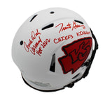 Dick Vermeil & Trent Green Signed Kansas City Chiefs Speed Auth Lunar Helmet/Ins