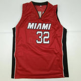 Autographed/Signed SHAQUILLE SHAQ O'NEAL Miami Red Basketball Jersey JSA COA