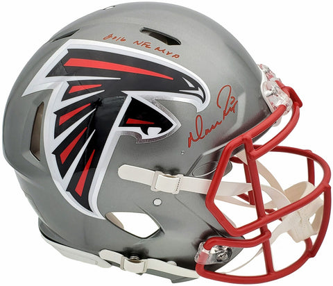 MATT RYAN AUTOGRAPHED FALCONS FLASH FULL SIZE AUTH HELMET MVP BECKETT 197076