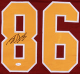 Jordan Reed Signed Redskins Throwback Jersey (JSA COA) 2016 Pro Bowl Tight End