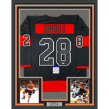 Framed Autographed/Signed Claude Giroux 33x42 Black Jersey PSA/DNA COA