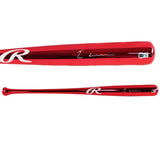 Elly De La Cruz Signed Cincinnati Reds Rawlings Red Chrome MLB Bat