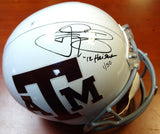 Johnny Manziel Autographed Texas A&M Helmet 12 Heisman 1/50 Panini Holo PA28304