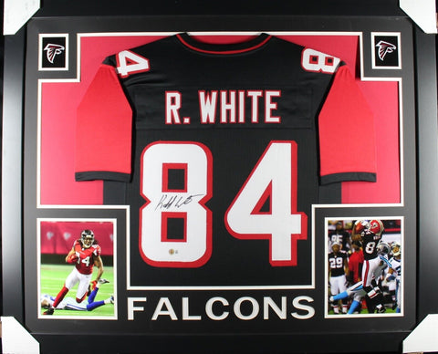 RODDY WHITE (Falcons black SKYLINE) Signed Autographed Framed Jersey Beckett