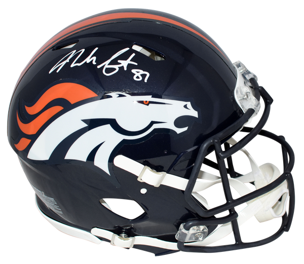 NOAH FANT AUTOGRAPHED DENVER BRONCOS FULL SIZE AUTHENTIC SPEED HELMET BECKETT