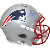 Ty Law Autographed/Signed New England Patriots F/S Speed Helmet Beckett 33344